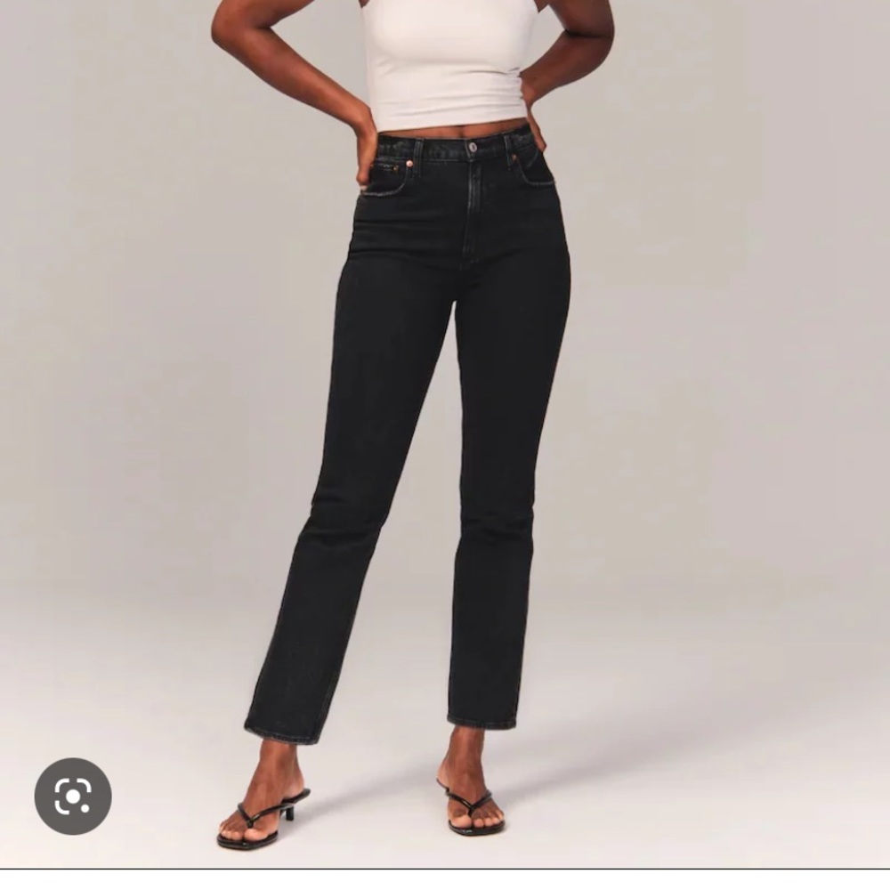 Abercrombie curve love ankle straight jeans